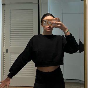 Oak and fort black crop sweater